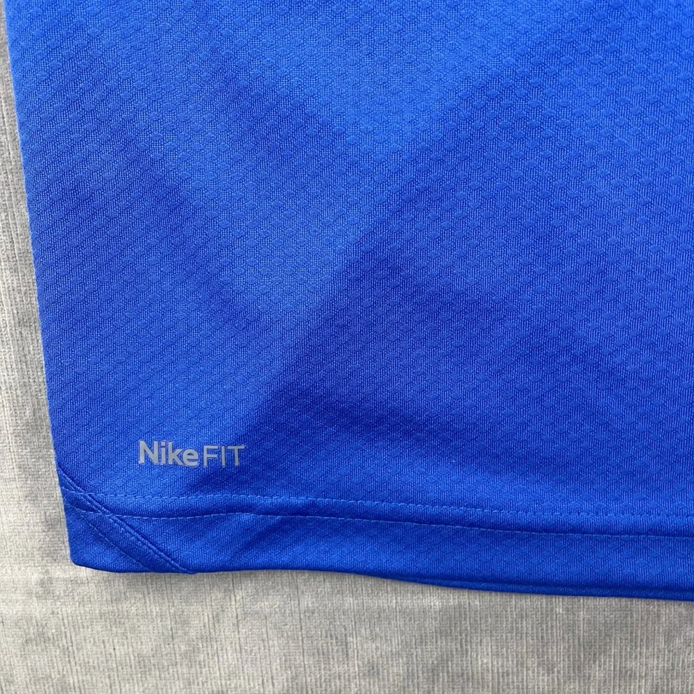 Vintage Duke Blue Devils Nike Men XL Royal Blue Polo Shirt Nike Fit Dry Perf